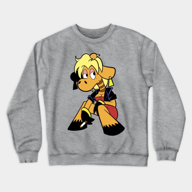 Mary Anne The Gangster Giraffe Crewneck Sweatshirt by pembrokewkorgi